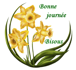 Gif animé bonne journée fleurs